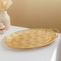 Поднос &laquo;Ренессанс&raquo;, 45&times;26,5&times;3 см, цвет золотой