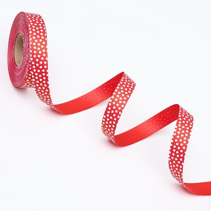 Лента Лента "Аmore" для декора и подарков, красная, 2 см х 45 м