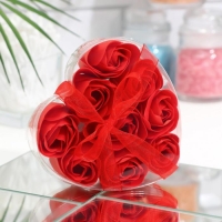 Мыльные розочки, красные, набор 9 шт. Мыльные розочки, красные, набор 9 шт.