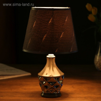 Лампа настольная керамика "Вильнюс" серая с серебром Е14 40Вт 33х20х20 см RISALUX