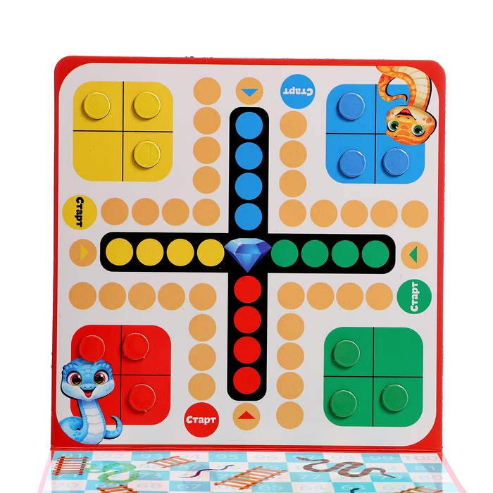 Настольная игра &laquo;Лудо. Змеи и лестницы&raquo;, 2-4 игрока, 5+