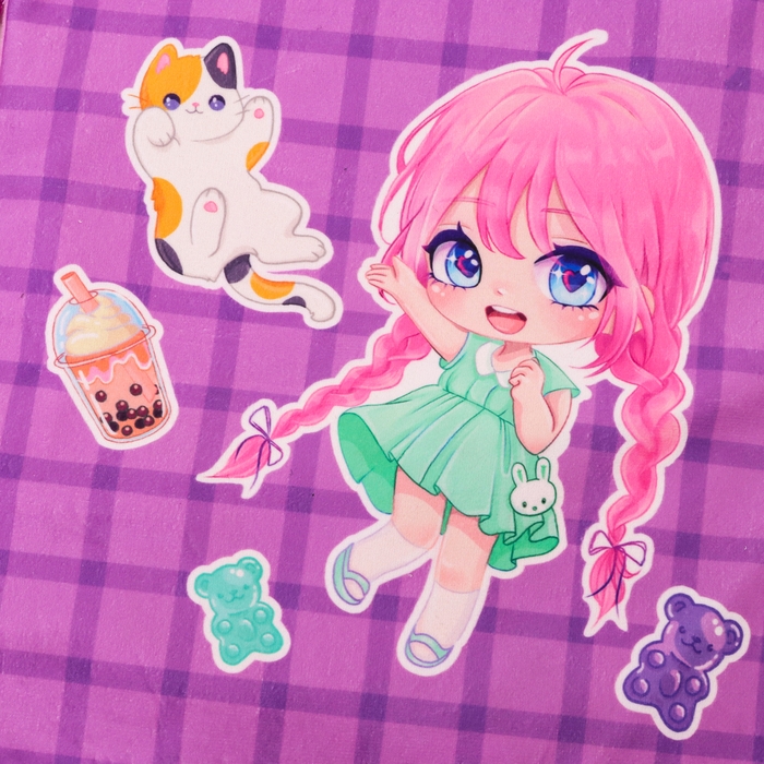 Сумка детская &laquo;Аниме&raquo;, 35 &times; 30 см, цвет фиолетовый