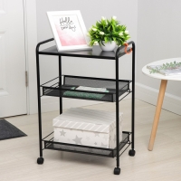 Этажерка &laquo;Ладья 33КС&raquo;, 3 яруса, 45&times;30&times;65 см, цвет чёрный