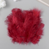 Перо декоративное гусиное пуховое "Бордо" набор 40 шт h=10-15 см Перо декоративное гусиное пуховое "Бордо" набор 40 шт h=10-15 см