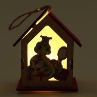 Декор с подсветкой «Дом с подарками», 6,5 × 6,5 × 8,5 см Декор с подсветкой «Дом с подарками», 6,5 × 6,5 × 8,5 см