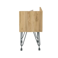 Тумба прикроватная Liverpool 35х35х48 см, дуб крафт золотой, чёрный