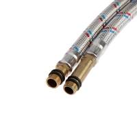 Подводка для смесителя ZEIN, гайка 1/2", штуцер М10, 30 см, ключ для монтажа, набор 2 шт Подводка для смесителя ZEIN, гайка 1/2", штуцер М10, 30 см, ключ для монтажа, набор 2 шт