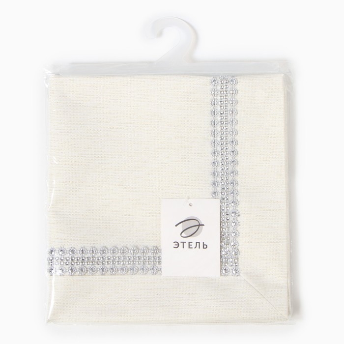 Дорожка Этель со стразами, 50 х 100 &plusmn;5 см, цвет молочный, п/э