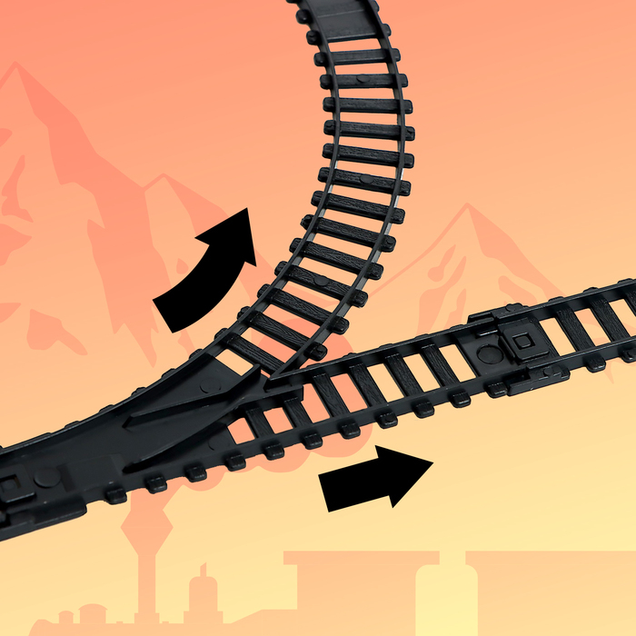 Железная дорога &laquo;Скорый поезд&raquo;, работает от батареек