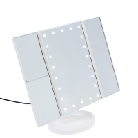 Зеркало Luazon KZ-07, подсветка, 30×18×7 см, 22 диода, 4хААА, (не в комплекте), белое Зеркало Luazon KZ-07, подсветка, 30×18×7 см, 22 диода, 4хААА, (не в комплекте), белое