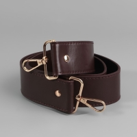 Ручка для сумки, с карабинами, 100 ± 1 см × 4 см, цвет коричневый Ручка для сумки, с карабинами, 100 ± 1 см × 4 см, цвет коричневый