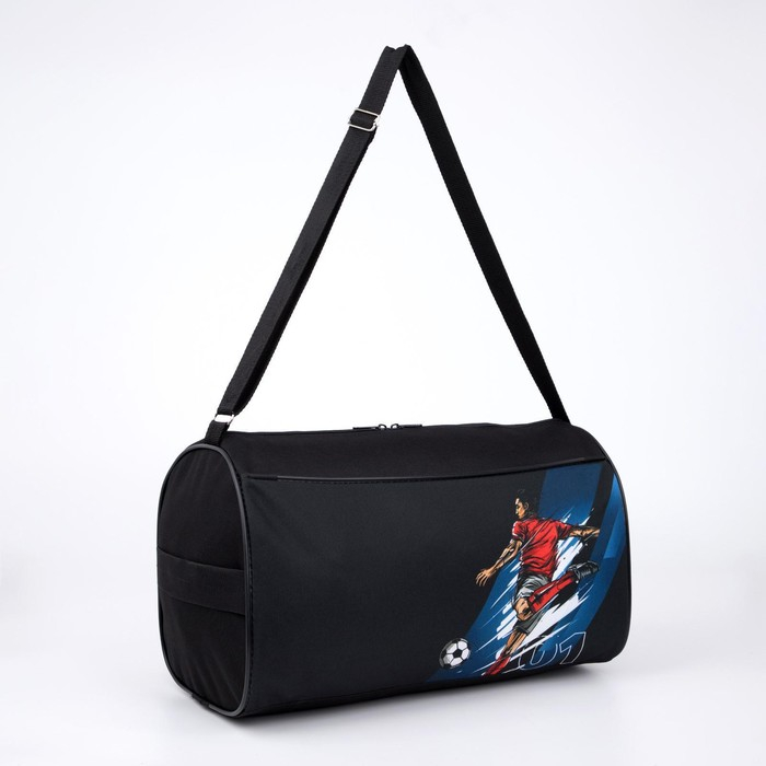 Сумка детская спортивная для мальчика Сумка детская спортивная для мальчика "Футбол" на молнии, наружный карман, чёрный