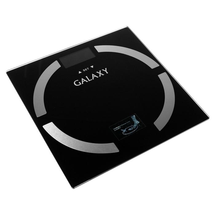 Весы напольные Galaxy GL 4850, диагностические, до 180 кг, 2хAAA, стекло, чёрные Весы напольные Galaxy GL 4850, диагностические, до 180 кг, 2хAAA, стекло, чёрные