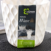 Горшок для цветов с поддоном «Wave», 1,4 л, d=14,5 см, цвет белоснежный Горшок для цветов с поддоном «Wave», 1,4 л, d=14,5 см, цвет белоснежный