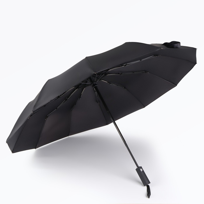 Зонт автоматический &laquo;Lanford&raquo;, 3 сложения, 12 спиц, R = 52/60 см, D = 120 см, цвет чёрный