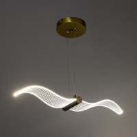 Светильник "Птица" LED 12Вт 3000-6000К золото 5х30х5см