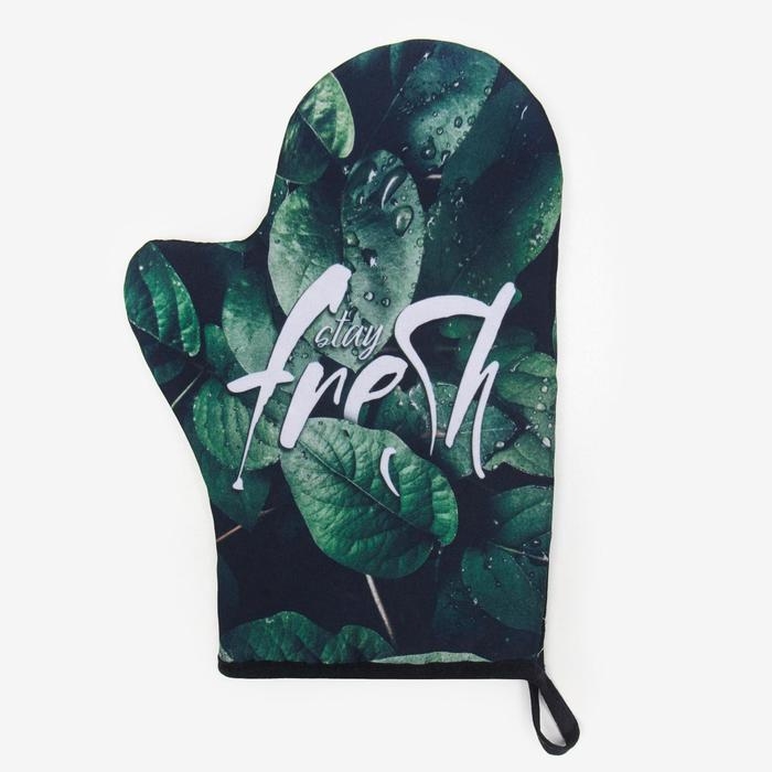 Варежка-прихватка Варежка-прихватка "Доляна" Грин фрэш 24х32см,габардин, 35% х/л, 65% п/э, ватин 250г/м2