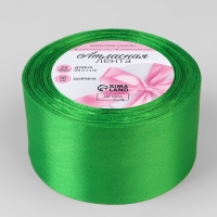 Лента атласная, 50 мм &times; 23 &plusmn; 1 м, цвет зелёный №19