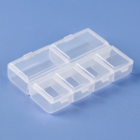 Таблетница, 9,5 &times; 7 &times; 2 см, 6 секций, цвет МИКС