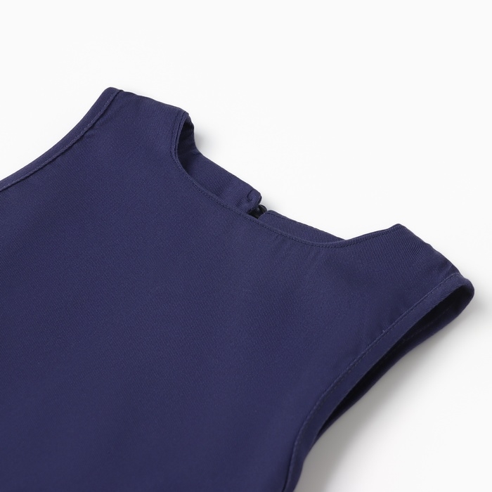 Школьный сарафан для девочки, цвет тёмно-синий, рост 152 см