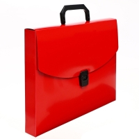 Папка-портфель А4 на замке, Calligrata TOP Deluxe, 1 отделение, пластиковая, 1000 мкм, красная Папка-портфель А4 на замке, Calligrata TOP Deluxe, 1 отделение, пластиковая, 1000 мкм, красная