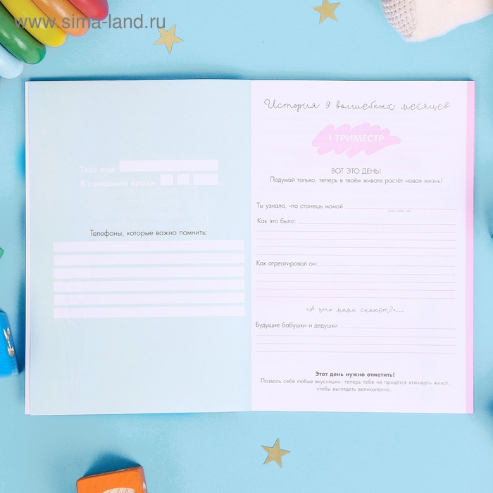 Ежедневник будущей мамы &laquo;День матери: Счастье у тебя внутри&raquo;, 40 листов