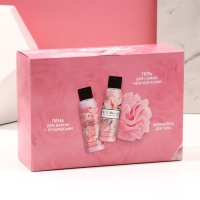 Подарочный набор косметики «Вдохновляй!», гель для душа 100 мл, пена для ванны 100, мочалка , ЧИСТОЕ СЧАСТЬЕ Подарочный набор косметики «Вдохновляй!», гель для душа 100 мл, пена для ванны 100, мочалка , ЧИСТОЕ СЧАСТЬЕ