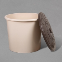 Бак пищевой, 75 л, с крышкой, бежевый Бак пищевой, 75 л, с крышкой, бежевый