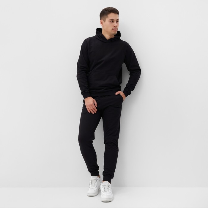 Брюки мужские, цвет чёрный, размер 54