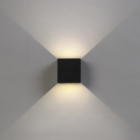 Светильник фасадный &laquo;Куб&raquo;, FSD-062, 6 Вт, 4000К, регулир. луч, IP65, 220 В, пластик, черный   100842