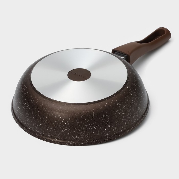 Набор кухонной посуды № 8 «Мраморная», крышка, антипригарное покрытие, цвет кофейный мрамор Набор кухонной посуды № 8 «Мраморная», крышка, антипригарное покрытие, цвет кофейный мрамор