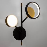 Бра 2292/2 LED 30Вт 3000-6000К черно-золотой 39х36х6 см