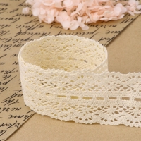 Кружево вязаное, 55 мм &times; 10 &plusmn; 1 м, цвет бежевый
