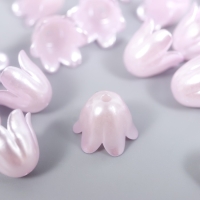 Бусины для творчества пластик "Цветок ландыша жемчужный" набор 40 шт сиреневый 1х0,9х0,9 см Бусины для творчества пластик "Цветок ландыша жемчужный" набор 40 шт сиреневый 1х0,9х0,9 см