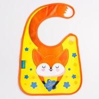 Нагрудник для кормления «Лисенок» непромокаемый на липучке, с карманом Нагрудник для кормления «Лисенок» непромокаемый на липучке, с карманом