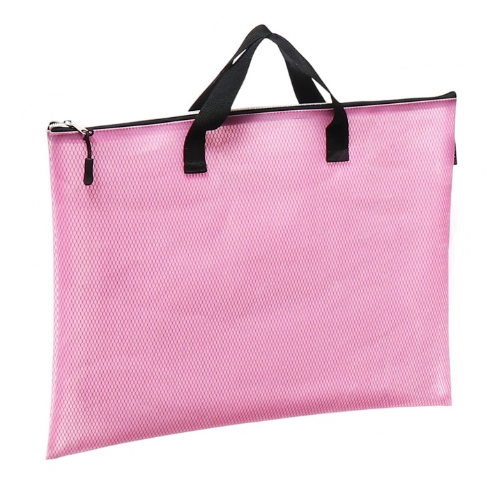 Папка для чертежей и рисунков A3, 420 х 330 х 20 мм, ПВХ, молния сверху, deVENTE Armour, розовая