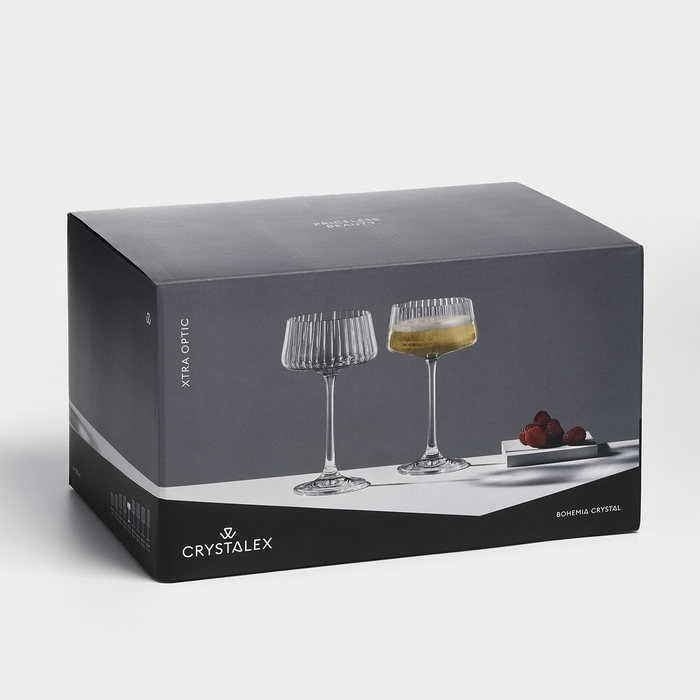 Набор стеклянных креманок &laquo;Экстра&raquo;, 220 мл, 6 шт