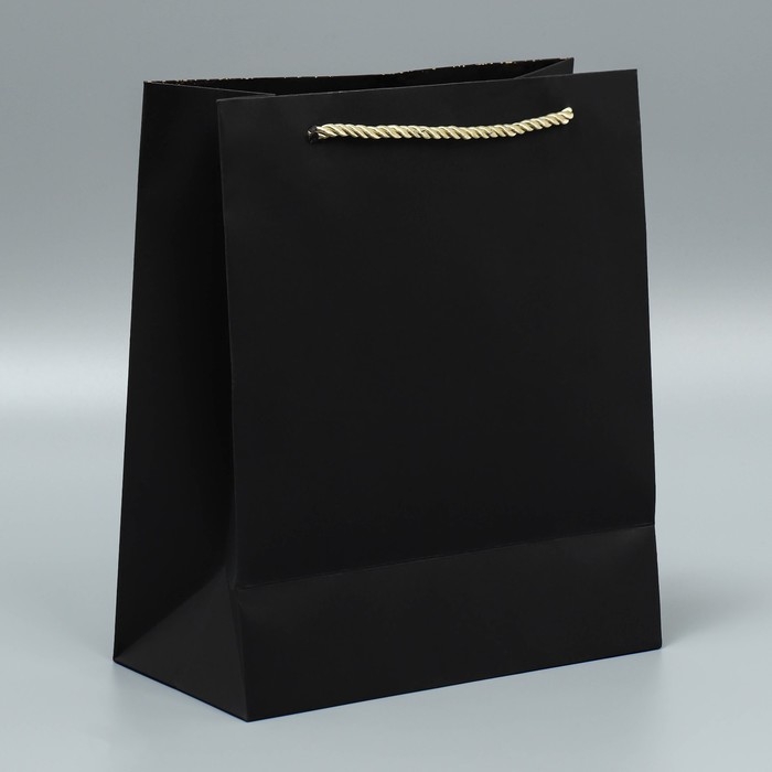 Пакет подарочный, упаковка, &laquo;Happy Birthday&raquo; чёрный крафт, 23 х 27 х 11,5 см