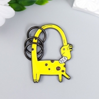 Брелок-ключница металл "Жирафик, шея колечком" 4,7х3,4 см Брелок-ключница металл "Жирафик, шея колечком" 4,7х3,4 см