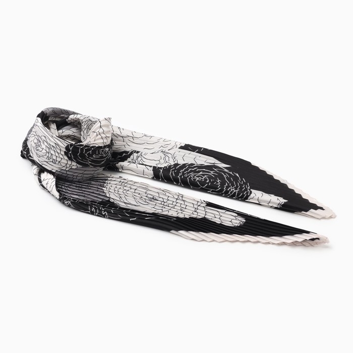 Плиссированный женский платок MINAKU, 70*70, цв.серый Плиссированный женский платок MINAKU, 70*70, цв.серый