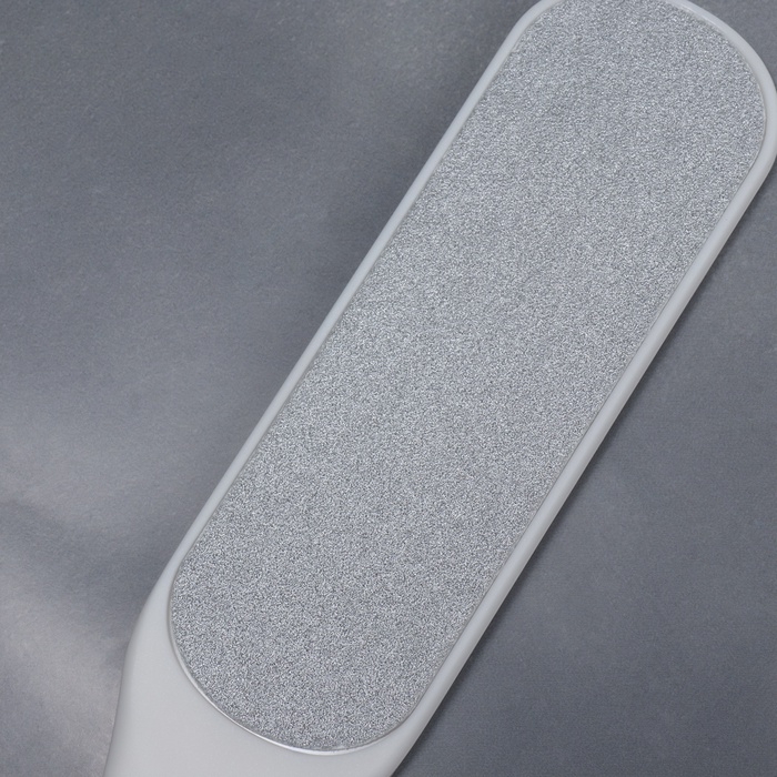 Пилка для ног, овальная, лазерная, двусторонняя, 23 см, цвет белый