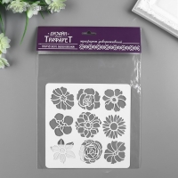 Трафарет пластик "Бутоны цветов" 15х15 см Трафарет пластик "Бутоны цветов" 15х15 см