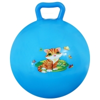 Мяч детский с ручками, d=15 см, цвет МИКС