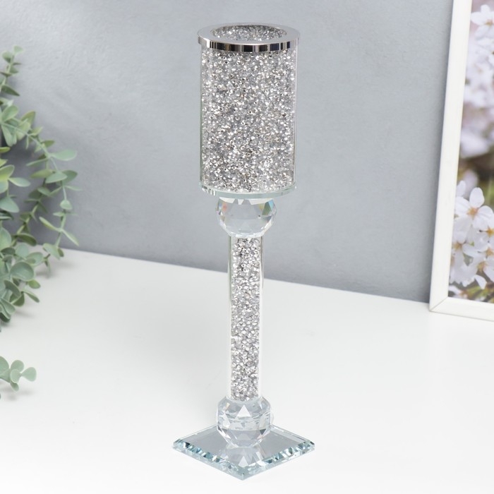 Подсвечник стекло на 1 свечу Подсвечник стекло на 1 свечу "Драгоценность" 30х7х7 см