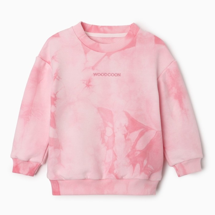 Свитшот Свитшот "Тай-дай" для девочки, цвет розовый, рост 146 см
