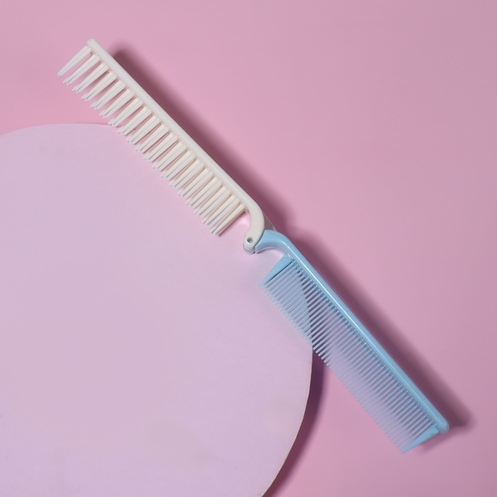 Расчёска складная, 18/9,5 &times; 2 см, цвет МИКС