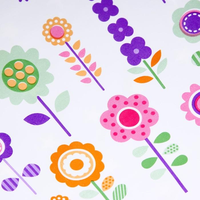 Клеёнка с ПВХ-покрытием, 70х100 см, на резинке, цвета МИКС