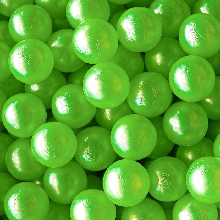 Шарики для сухого бассейна &laquo;Перламутровые&raquo;, диаметр шара 7,5 см, набор 100 штук, цвет розовый, голубой, белый, зелёный