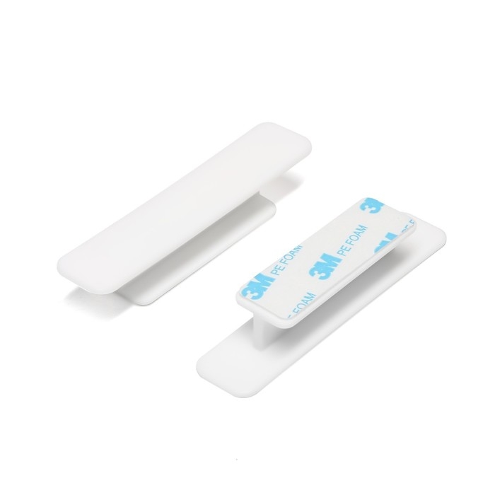 Ручка мебельная самоклеющаяся CAPPIO, L=108 мм, пластик, цвет белый Ручка мебельная самоклеющаяся CAPPIO, L=108 мм, пластик, цвет белый