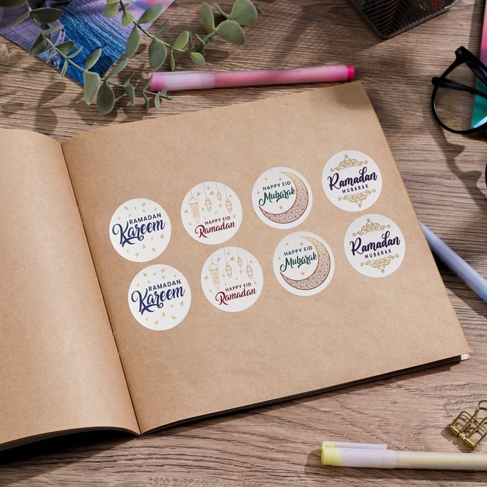 Наклейки для бизнеса и подарков &laquo;Рамадан&raquo;, 40 шт, 4 х 4 см